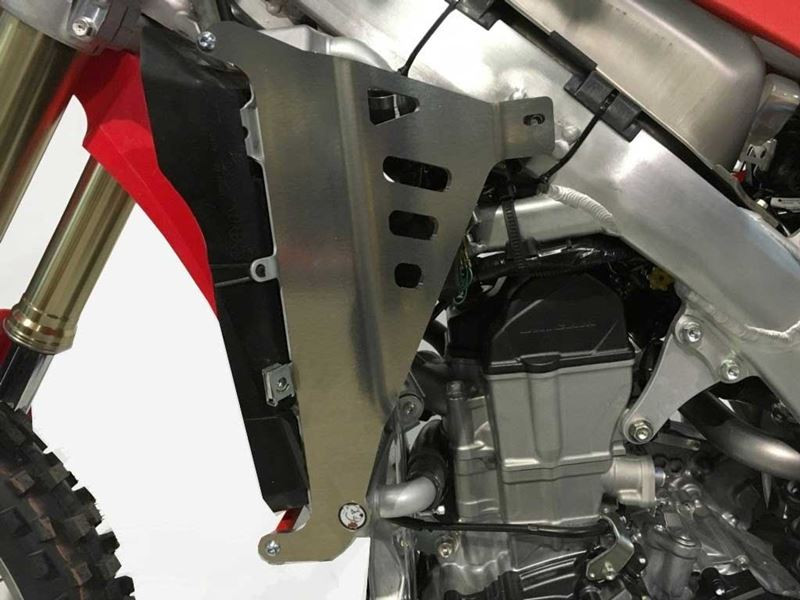 Protections de radiateurs en aluminium avec entretoises rouges pour Honda CRF450R - CRF450RX