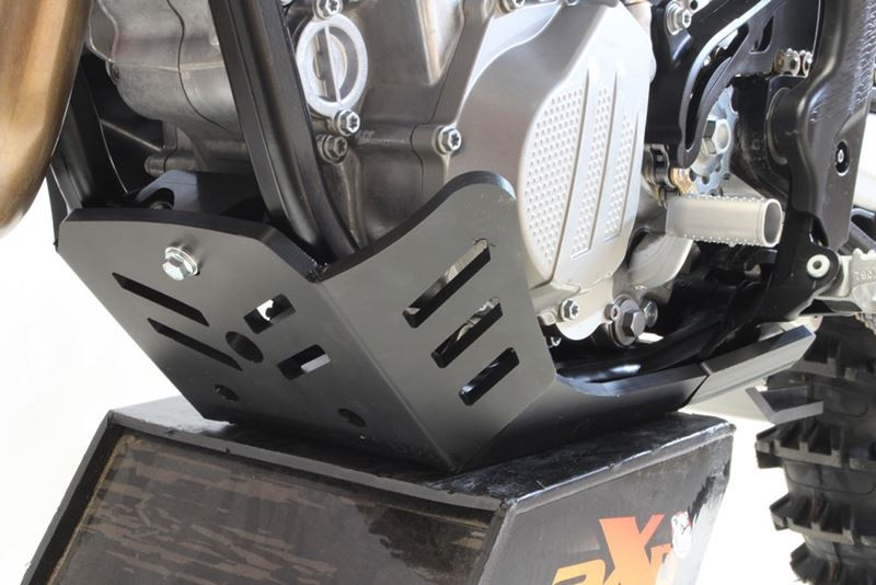 Côté gauche du sabot noir en plastique PEHD avec protection de biellette pour KTM 450 SX-F / Husqvarna FC450