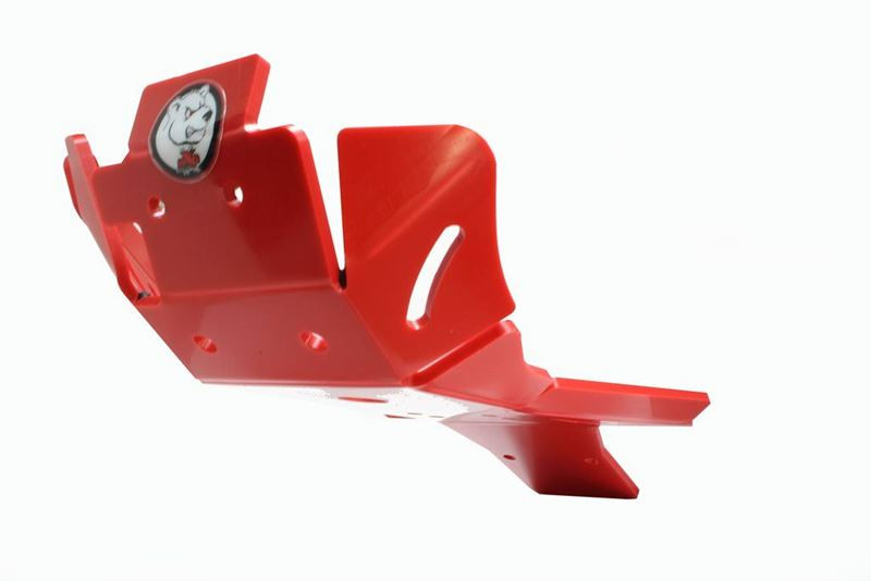2018 - 2020 GasGas EC300 Xtrem Skid Plate - Red - with linkage guard
