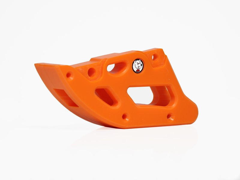 Guide chaine orange en plastique UHMW pour KTM