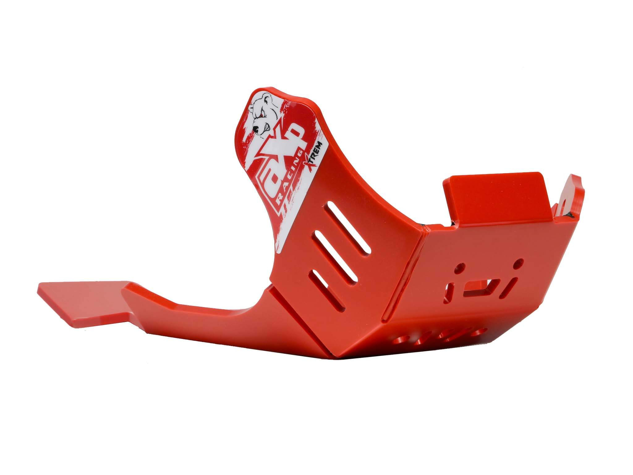 Sabot rouge en plastique PEHD avec protection de biellette pour GasGas EC250F / EC350F / MC250F / MC350F / ES350 / EX250F / EX350F